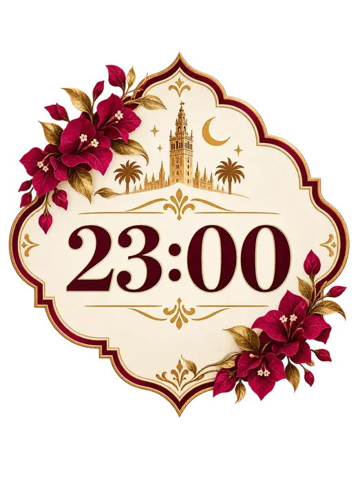 Medallón ornamental de la sesión de las 23:00